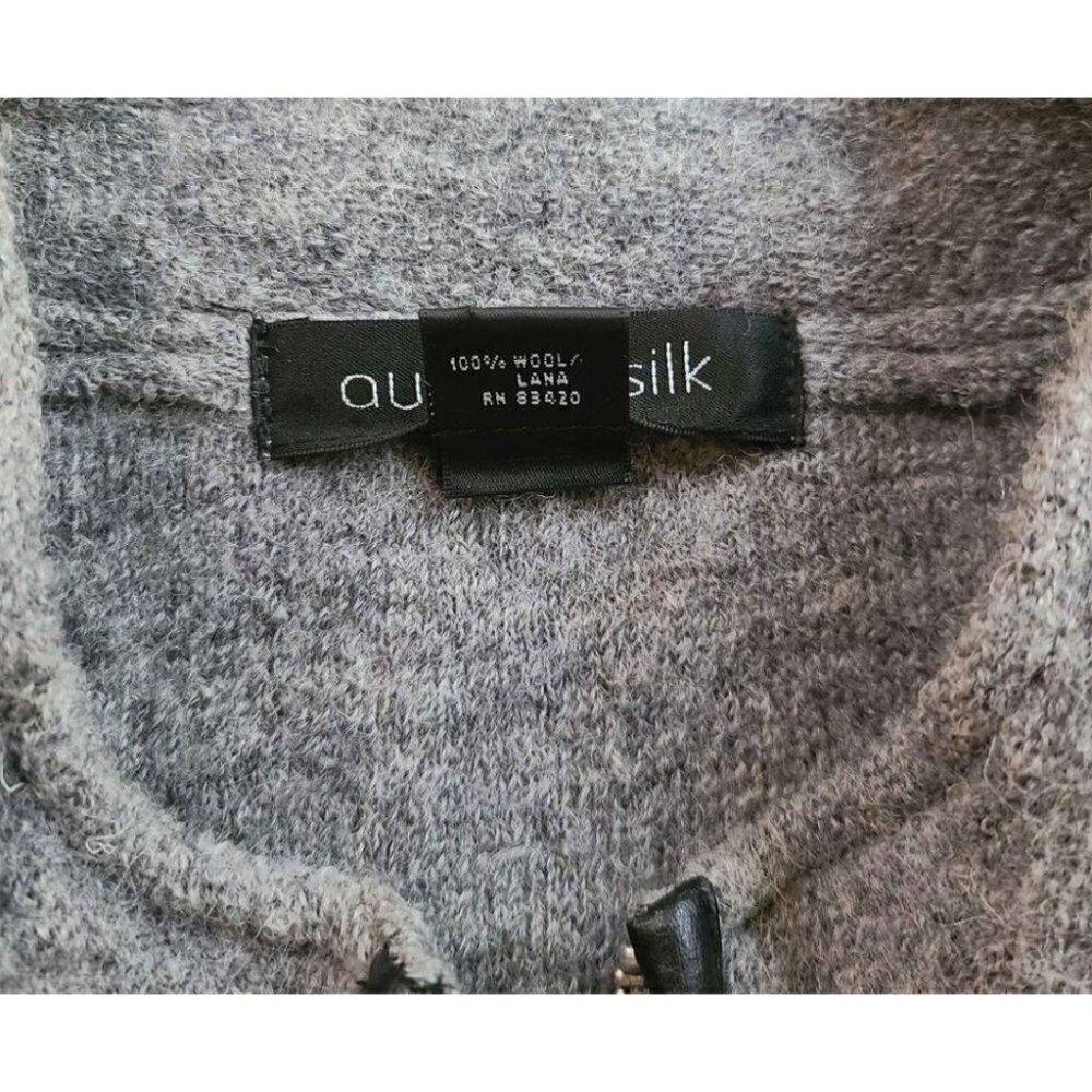 Size Medium August Silk Gray 100% Wool Jacket - Picture 5 of 5